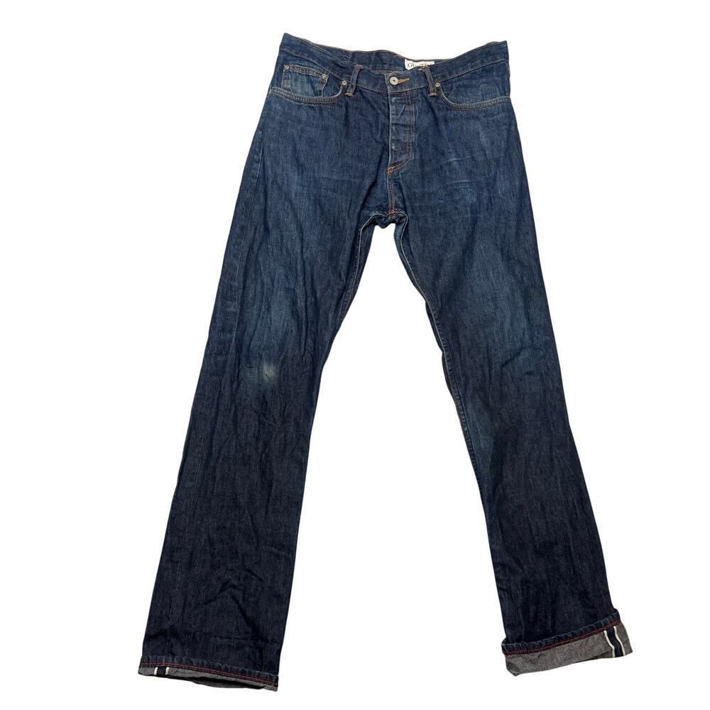 Gustin California Straight Raw Finish Selvedge Jeans Men's 36 (33x33)